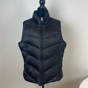 Eddie Bauer Down Filled Black Vest Size Extra Large